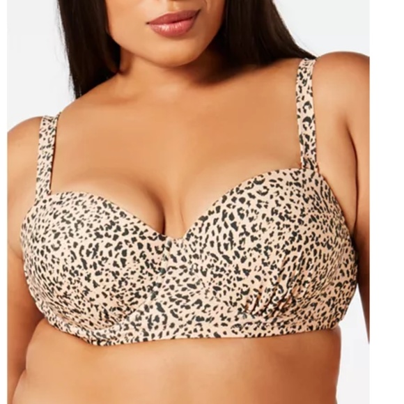 Raisins Other - plus size leopard print bikini top